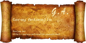 Gerey Antonella névjegykártya